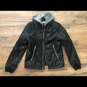 H&M boys size 8-9 faux leather jacket